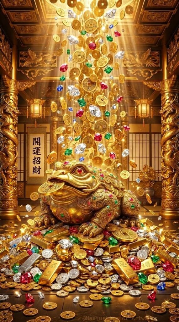 Tranh phong thủy hút tài lộc đồng tiền vàng mang phú quý