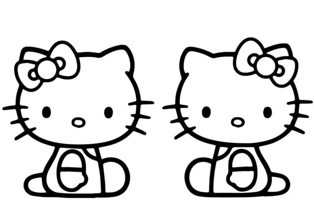Tranh tô màu 2 Kitty