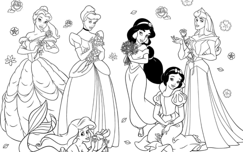 Tranh tô màu công chúa Disney