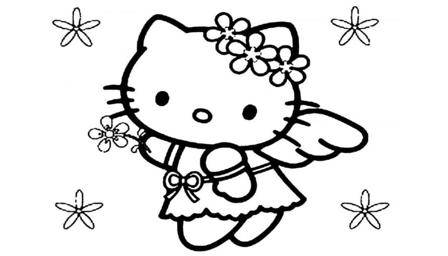 Tranh tô màu Hello Kitty