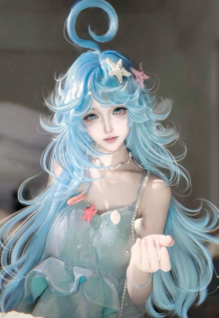 Bộ Sưu Tập Cosplay Anime Nữ Đẹp, Chất Lượng Cao Mới Nhất 13 Cosplay anime nữ tóc xanh nổi bật trong trang phục fantasy