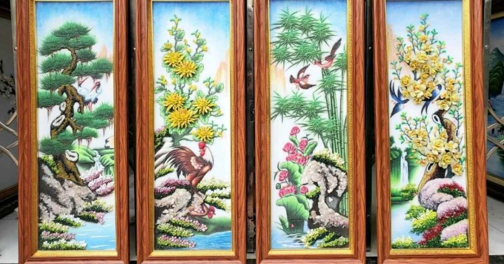 Bí Quyết Chọn Tranh Phong Thủy Mệnh Kim Giúp Chiêu Tài Kích Lộc (Chuẩn Chuyên Gia) 12 Tranh Tứ Quý