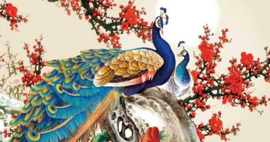 Bí Quyết Chọn Tranh Phong Thủy Mệnh Kim Giúp Chiêu Tài Kích Lộc (Chuẩn Chuyên Gia) 6 Tranh chim công