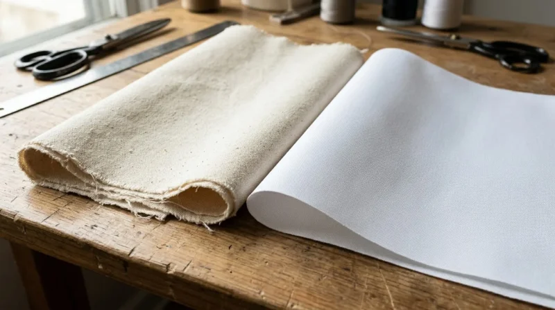 Mặt sau tranh canvas bị biến dạng cơ học do tác động môi trường hoặc căng sai kỹ thuật