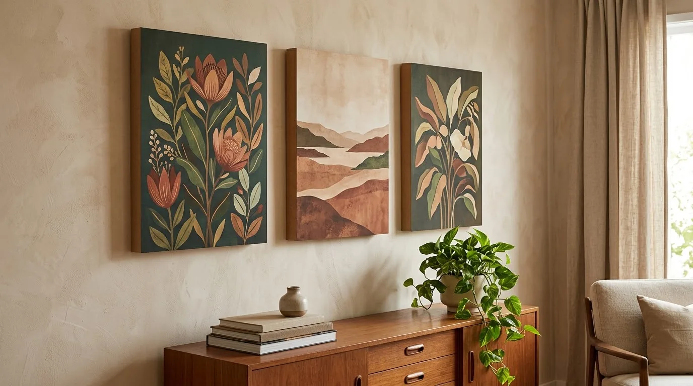 Độ bền tranh gỗ MDF treo tường phòng khách hiện đại